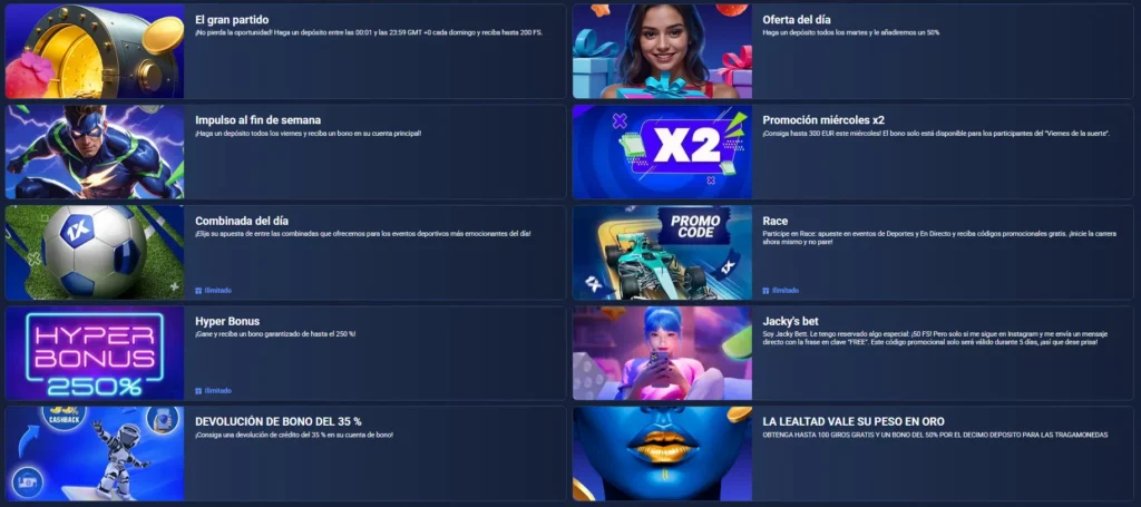 Bonos Disponibles 1xBet