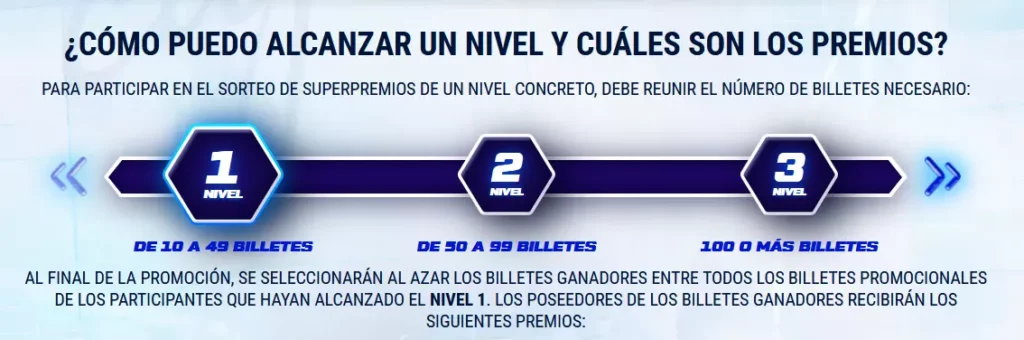 Cómo puedo alcanzar un nivel y cuáles son los premios
