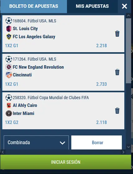 Cupón en la aplicación móvil de 1xBet