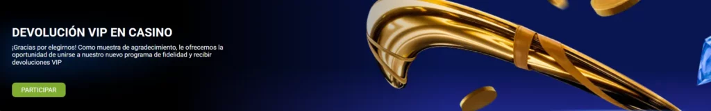 Devolución VIP en Casino 1xBet