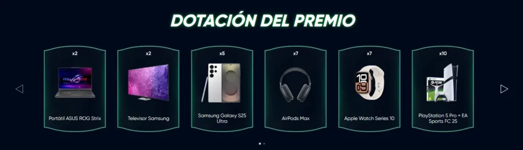 Dotación del premio Become a Legend