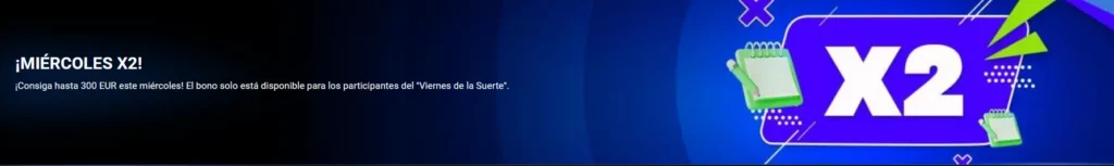 MIÉRCOLES X2 1xBet