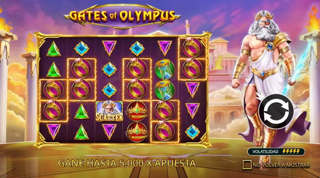 Página de carga de las Puertas del Olimpo Página de carga de las Puertas del Olimpo